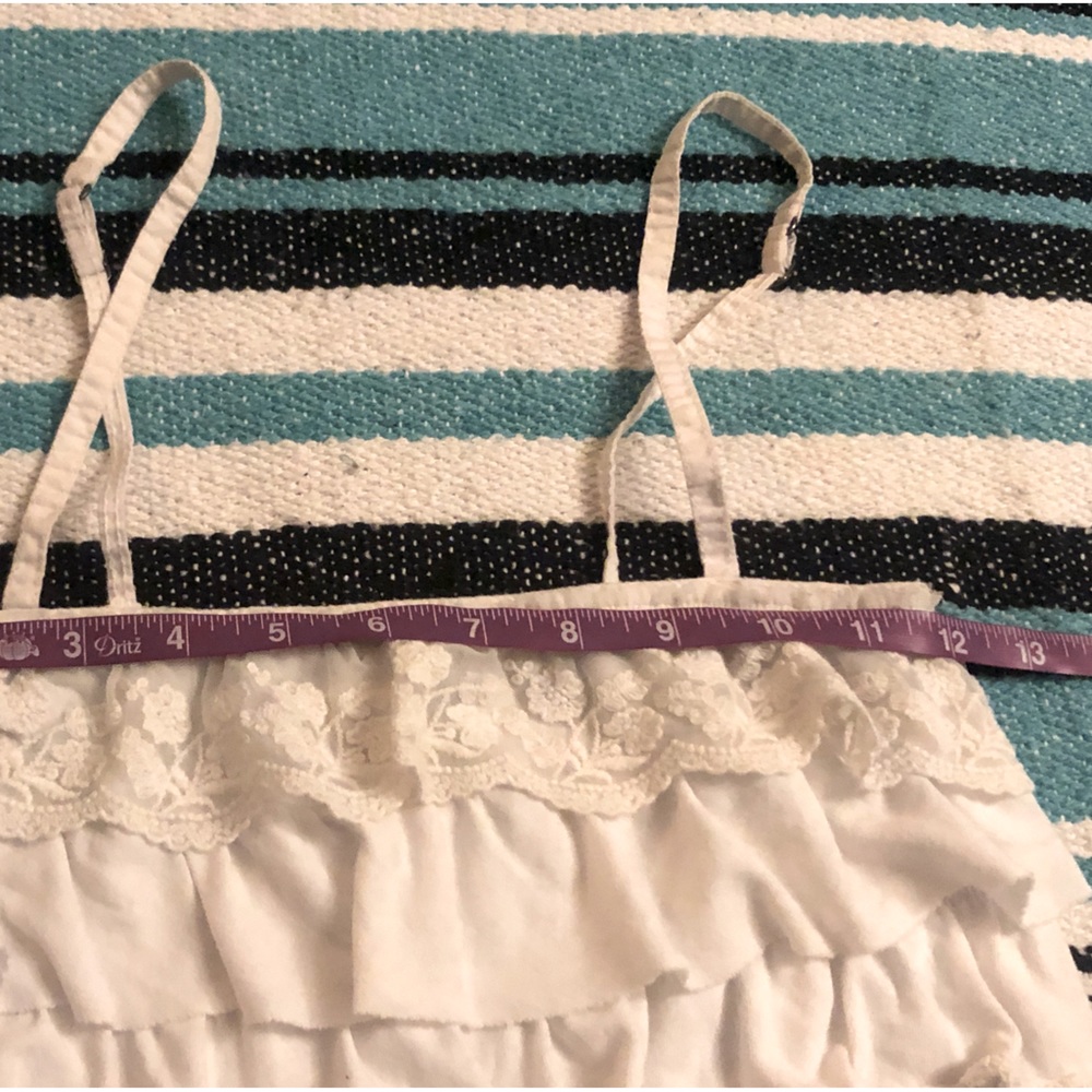 Hollister White Ruffle Lace Tank Top - Picture 5 of 9
